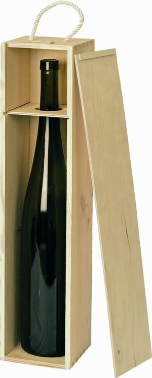 Holzkiste natur für 1,5 L Magnumflasche (Wein)
