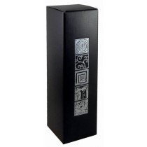 Geschenkkarton Arabesk Struktura schwarz für 1 Magnumflasche